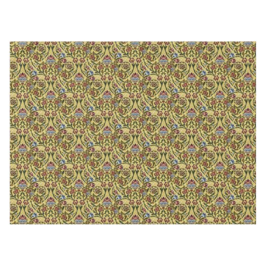 William Morris blauw groen rood Tafelkleed (Voorkant (Horizontaal))