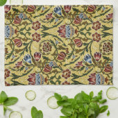 William Morris blauw groen rood Theedoek (Gevouwen)