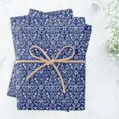 William Morris blauw inpakpapier