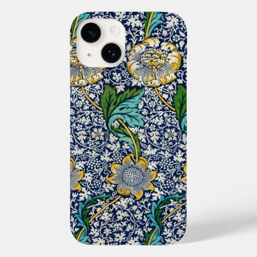 William Morris blauw Kennet iPhone 14 hoesje (Achterkant)