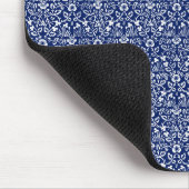 William Morris blauw patroon esthetisch Muismat (Hoek)