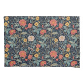 William Morris Blauw Turquoise Arts & Crafts Bloem Kussensloop (Voorkant)