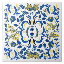 William Morris blauw wit geel Tegeltje