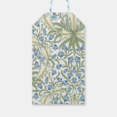 William Morris, Blauwe Belbloemen Bruiloft Dank u Cadeaulabel (Achterkant)