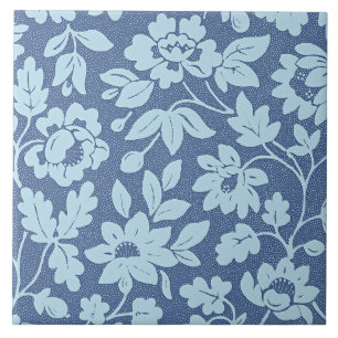 William Morris,  blauwe bloesems, Tegeltje