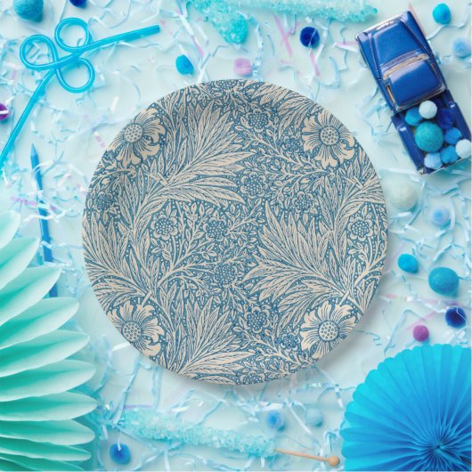 William Morris - Blauwe goudsbloem Papieren Bordje (Feest)