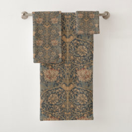 William Morris: Blauwe kamperfoelie badhanddoek Bad Handdoek