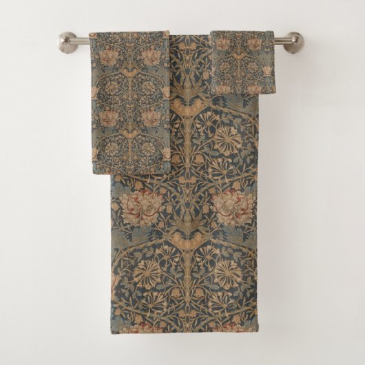 William Morris: Blauwe kamperfoelie badhanddoek Bad Handdoek (Insitu)