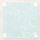  William Morris Blauwgroen Botanisch Glazen Onderzetter (Achterkant)