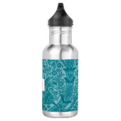 William Morris Blauwgroen Botanisch Monogram Waterfles (Rechts)