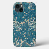 William Morris Blauwgroen Tulip Pattern Case-Mate iPhone Case (Achterkant)