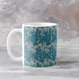 William Morris Blauwgroen Tulip Pattern Koffiemok