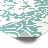 William Morris Bloem Behang Teal Poster (Hoek)