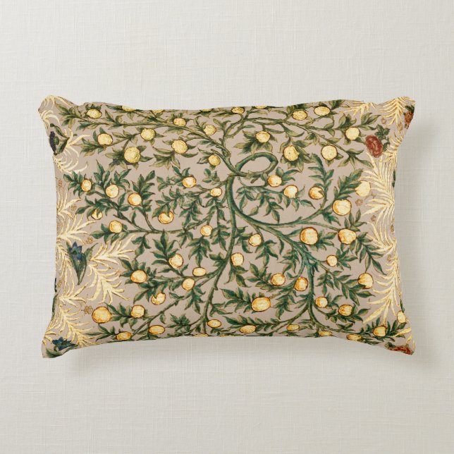 William Morris Bloem Fruit Tuin Bloem Klassieker Accent Kussen (Voorkant)