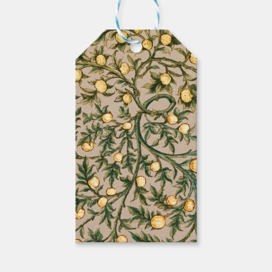 William Morris Bloem Fruit Tuin Bloem Klassieker Cadeaulabel (Voorkant)