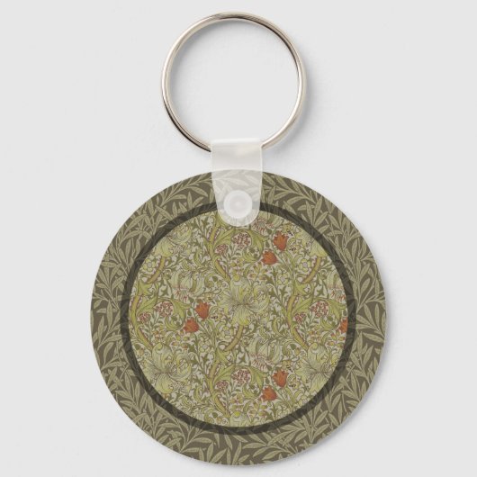 William Morris bloem lelie wilg kunstprint ontwerp Sleutelhanger (Voorkant)