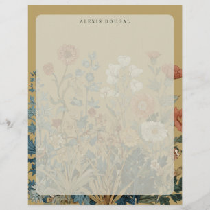 William Morris Bloem Wilde Bloem Vintage Persoonli Briefhoofd