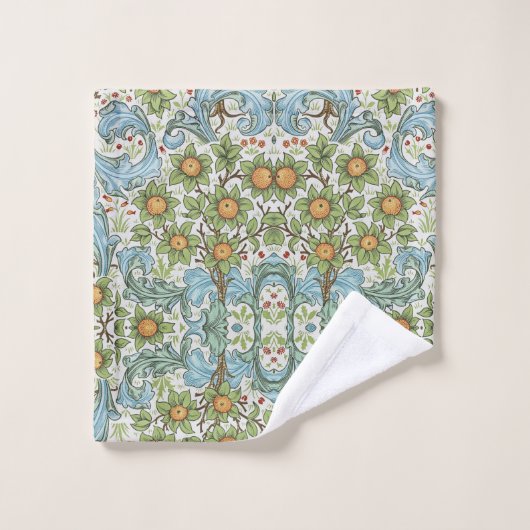 William Morris Bloemen Acanthus Blauw Blauw Bad Handdoek (Wasdoekje)