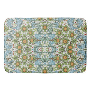William Morris Bloemen Acanthus Blauw Blauw Badmat