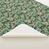 William Morris Bloemen Anjer Roze Groen Sherpa Deken (3/4)