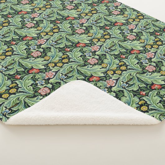 William Morris Bloemen Anjer Roze Groen Sherpa Deken (3/4)