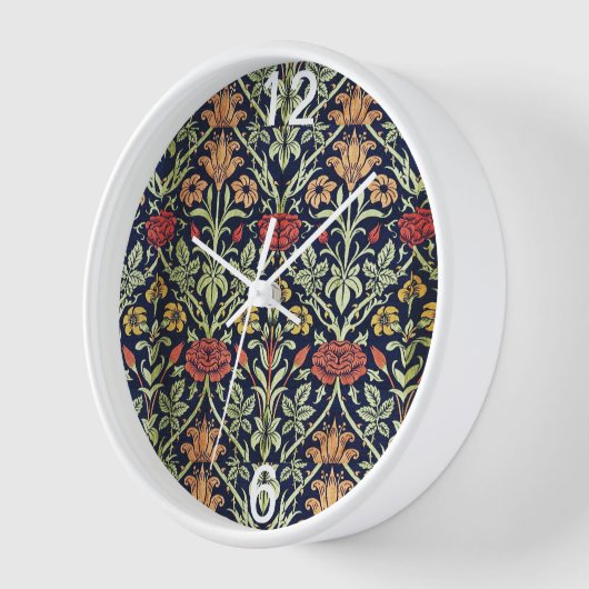 William Morris Bloemen Bladgroen Geel Rood (Hoek)