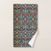 William Morris Bloemen Bladgroen Geel Rood Bad Handdoek (Handdoek)