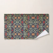 William Morris Bloemen Bladgroen Geel Rood Bad Handdoek (Handdoek)