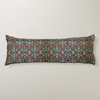 William Morris Bloemen Bladgroen Geel Rood Lichaamskussen