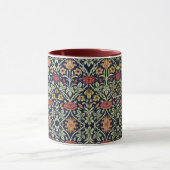 William Morris Bloemen Bladgroen Geel Rood Mok (Midden)