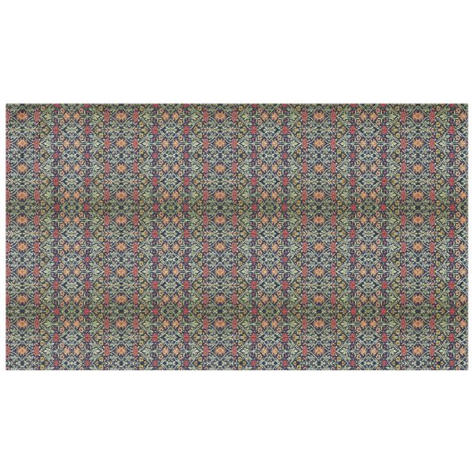 William Morris Bloemen Bladgroen Geel Rood Tafelkleed (Voorkant (Horizontaal))