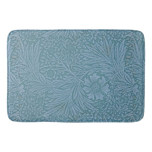 William Morris  bloemen Blauw Badmat (Voorkant)