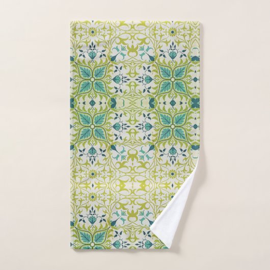 William Morris Bloemen Blauw Blauw Blauw Bad Handdoek (Handdoek)