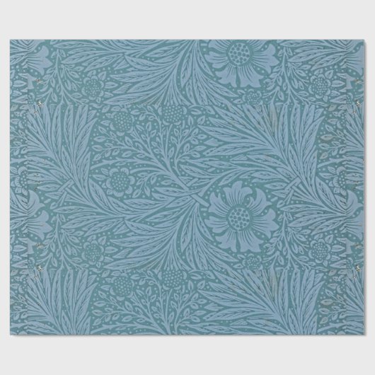William Morris  bloemen Blauw Cadeaupapier (Vlak)