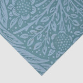 William Morris bloemen Blauw Tissuepapier (Detail)
