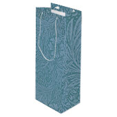 William Morris bloemen Blauw Wijn Cadeautas (Voorkant Gekanteld)