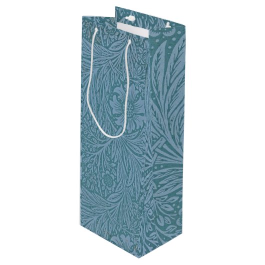 William Morris  bloemen Blauw Wijn Cadeautas (Voorkant Gekanteld)