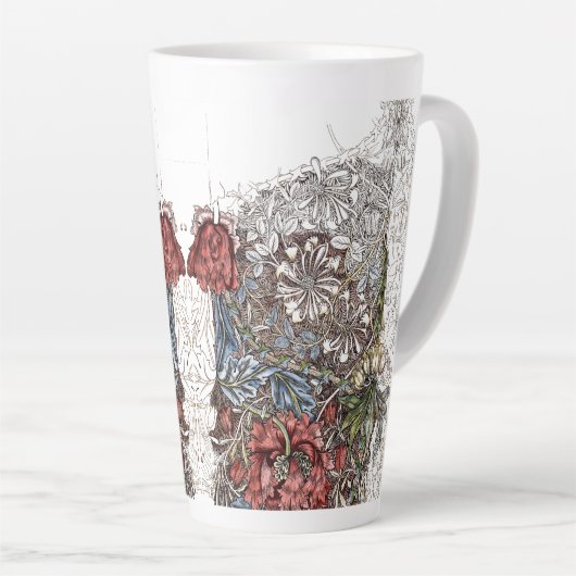 William morris bloemen elegante florale illustrati latte mok (Rechterhoek)