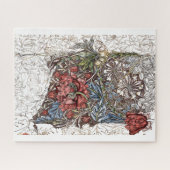 William morris bloemen elegante florale illustrati legpuzzel (Horizontaal)