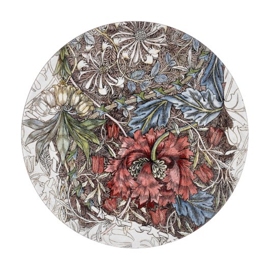 William morris bloemen elegante florale illustrati snijplank (Voorkant)