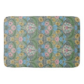 William Morris  Bloemen Geel Blauw Badmat (Voorkant)