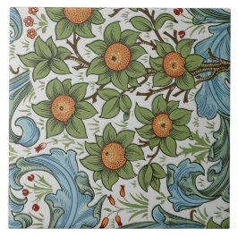 William Morris  Bloemen Geel Groen Blauw Tegeltje