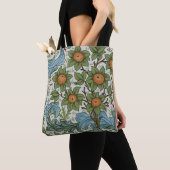 William Morris  Bloemen Geel Groen Blauw Tote Bag (Dichtbij)