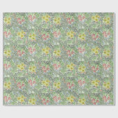  William Morris Bloemen Groen Cadeaupapier (Vlak)