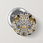 william morris bloemen ronde button 5,7 cm (Voorkant /achterkant)