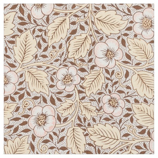 William Morris  Bloemen Vine Pattern Stof (Close Up)