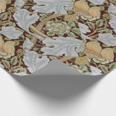 William Morris  Bloemen Wit Rood Cadeaupapier (Hoek)