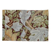 William Morris Bloemen Wit Rood Kussensloop (Achterkant-Links)