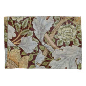 William Morris Bloemen Wit Rood Kussensloop (Voorkant-Links)