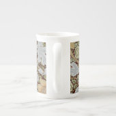 William Morris  Bloemen Wit Rood Porselein Kop (Achterkant)